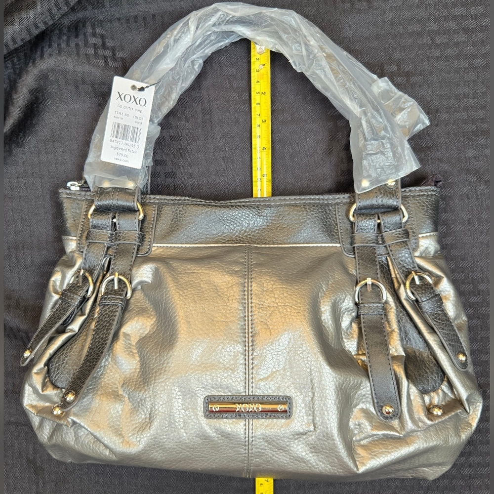 XOXO Metallic Silver Shoulder Bag